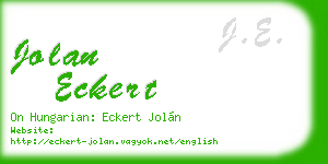 jolan eckert business card